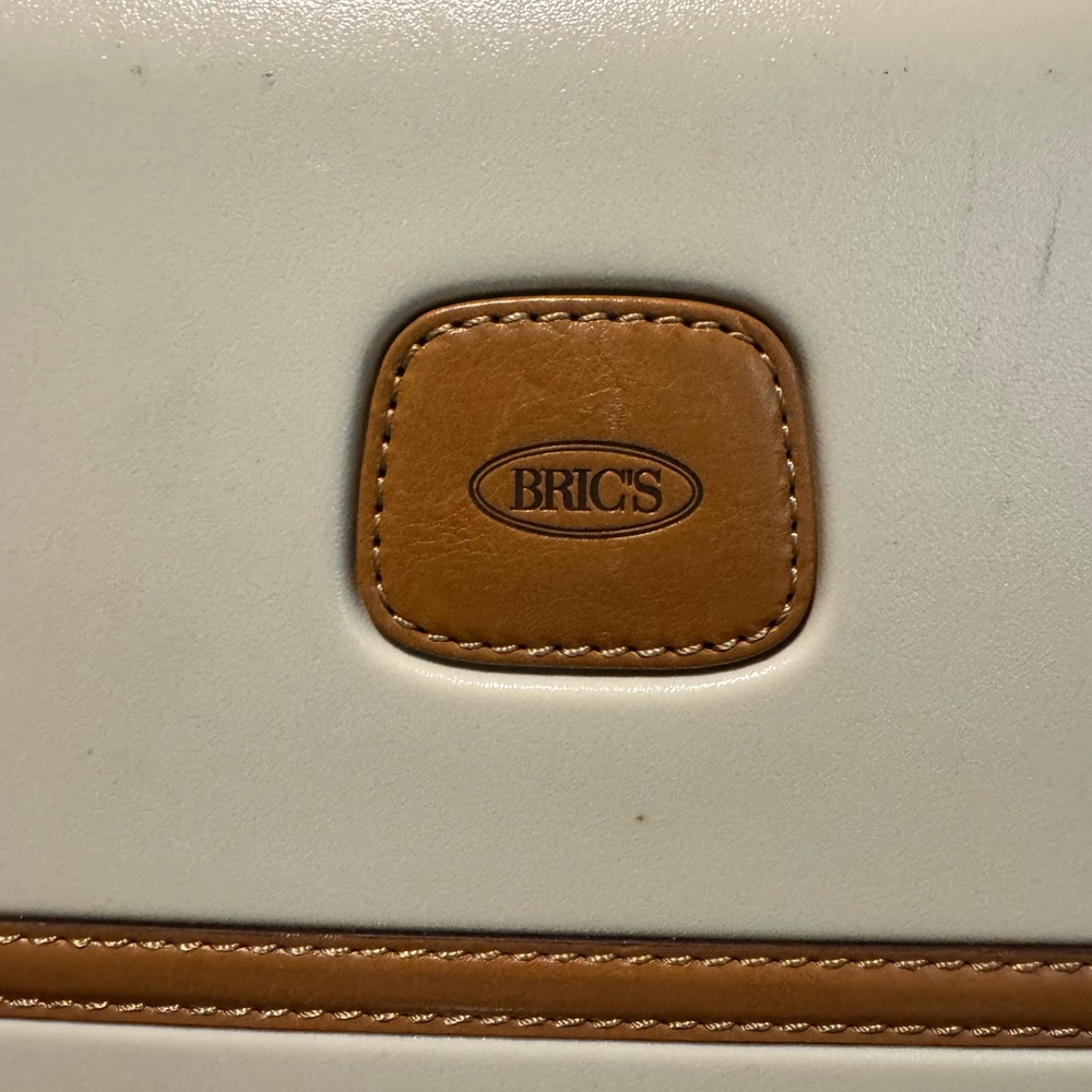 Bric's Classic Cream and Tan Rolling Suitcase - Picture 3 of 10